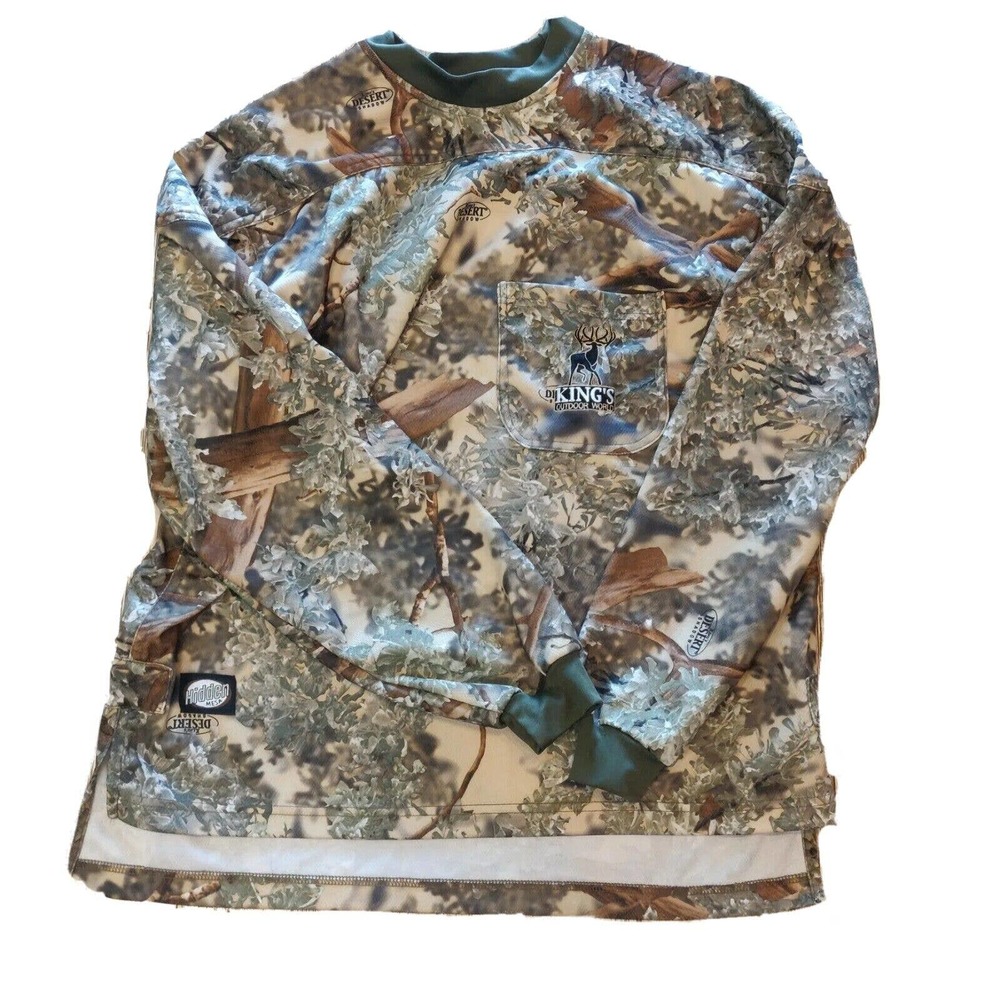 King's Outdoor World Camouflage Pullover Men's Long Sleeved Shirt Size S/REG BM